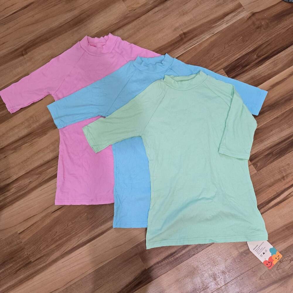 LessonZoo Girls 3-Pack Short Sleeve  Tops